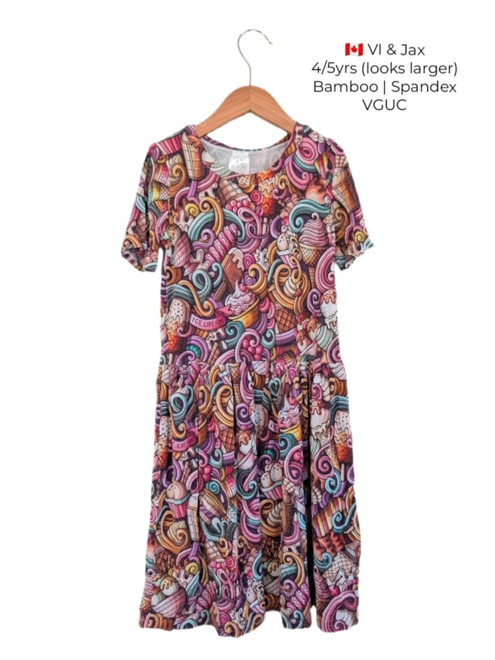 VI & Jax Bamboo Ice Cream Dress 4T 5T
